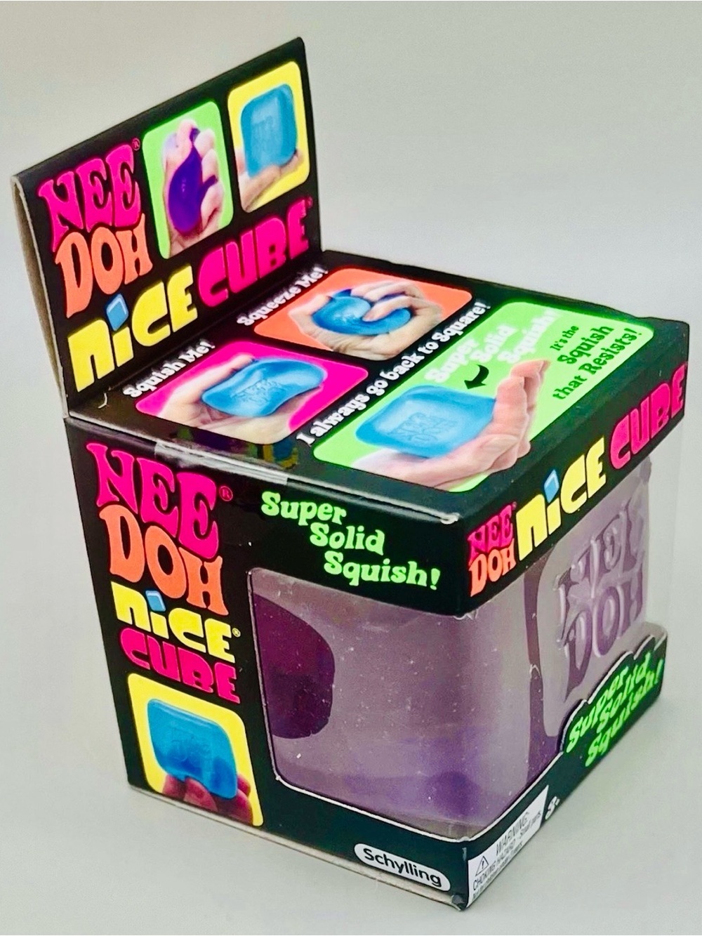NEEDOH Nice Cube Super Solid Squish PURPLE 💜 Squishy Sensory Stress Relief Toy - Picture 5 of 8